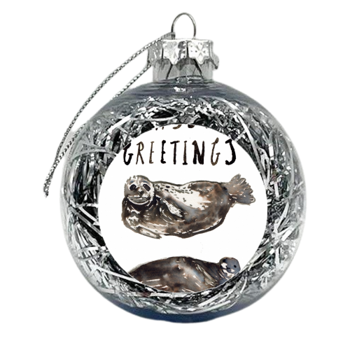 Seals - xmas bauble by Ali Hunter