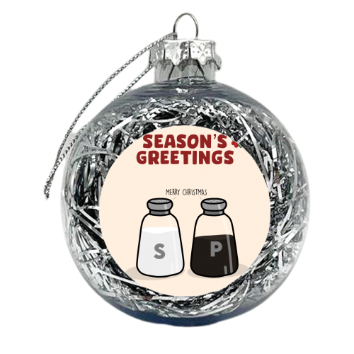 Season's Greetings - xmas bauble by Pink and Pip