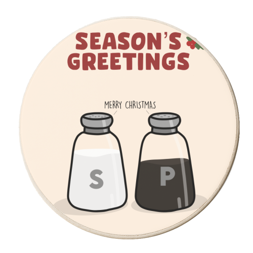 Season's Greetings - personalised beer coaster by Pink and Pip