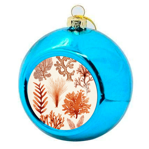 Seaweed & Corals Collection - colourful christmas bauble by Gal Design