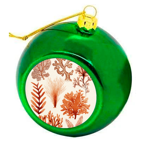 Seaweed & Corals Collection - colourful christmas bauble by Gal Design