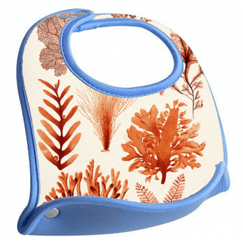 Seaweed & Corals Collection - feeding bib by Gal Design