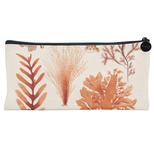 Seaweed & Corals Collection - flat pencil case by Gal Design