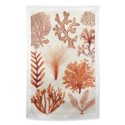 Seaweed & Corals Collection - funny tea towel by Gal Design