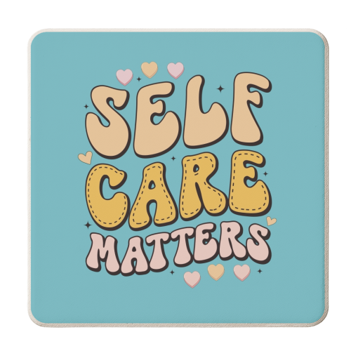 Self Care Matters - personalised beer coaster by Giddy Kipper