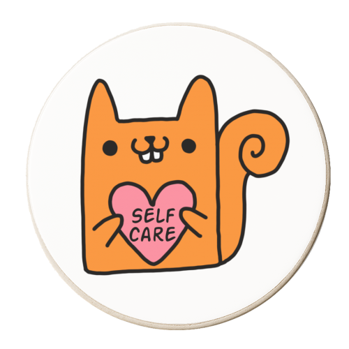 Self Care - personalised beer coaster by Mombi & Ted