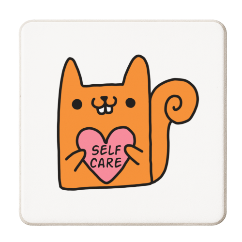 Self Care - personalised beer coaster by Mombi & Ted