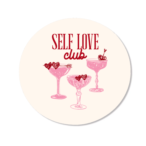 Self Love Club Heart Cocktail Illustration - Magnet by EZbie