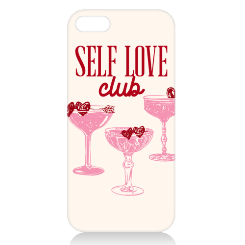 Self Love Club Heart Cocktail Illustration - unique phone case by EZbie