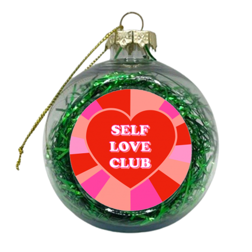Self Love Club Heart - xmas bauble by Adam Regester