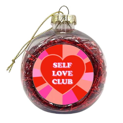 Self Love Club Heart - xmas bauble by Adam Regester