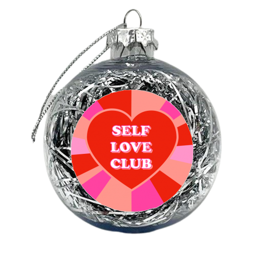 Self Love Club Heart - xmas bauble by Adam Regester