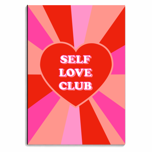 Self Love Club Heart - personalised A4, A5, A6 notebook by Adam Regester