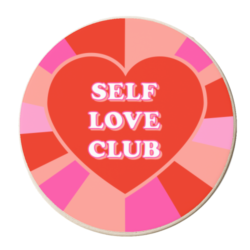 Self Love Club Heart - personalised beer coaster by Adam Regester