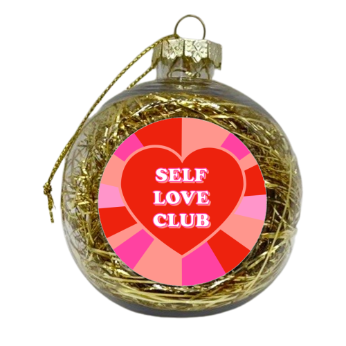 Self Love Club Heart - xmas bauble by Adam Regester