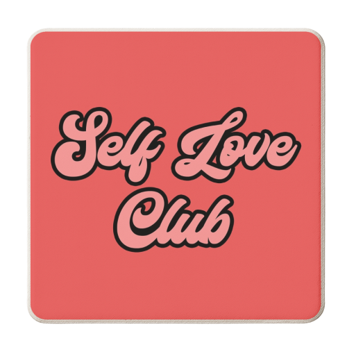 Self Love Club - personalised beer coaster by Sarah Talbot-Goldman