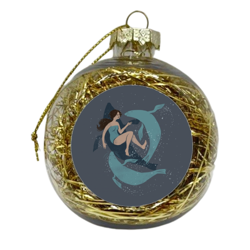Selkie - xmas bauble by Louise Hubbard