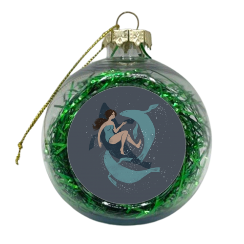 Selkie - xmas bauble by Louise Hubbard