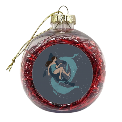 Selkie - xmas bauble by Louise Hubbard