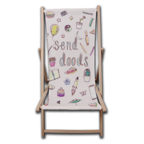 Send Doods - canvas deck chair by minniemorris art