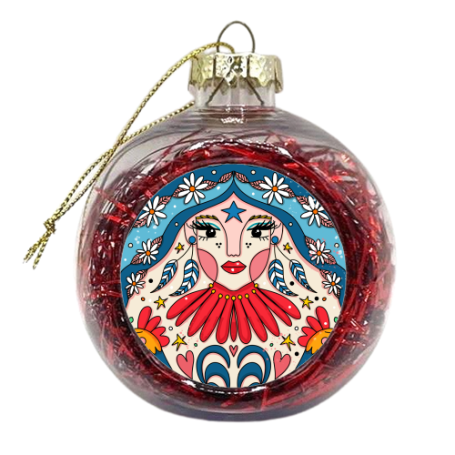 SEPTEMBER'S CHILD - xmas bauble by Nichola Cowdery