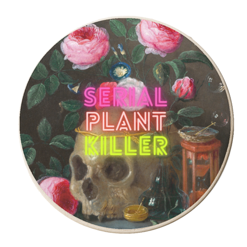 Serial Plant Killer - personalised beer coaster by OhMC! Designs