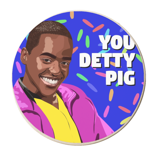 Sex education Eric detty pig quote - personalised beer coaster by The Girl Next Draw