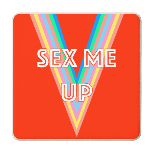 Sex Me Up - personalised beer coaster by Adam Regester
