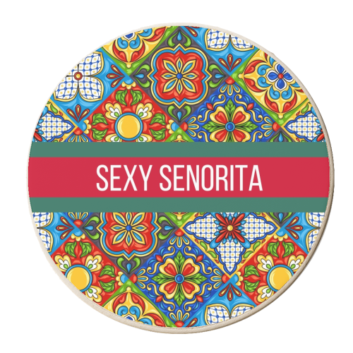 Sexy Senorita - personalised beer coaster by Lilly Rose