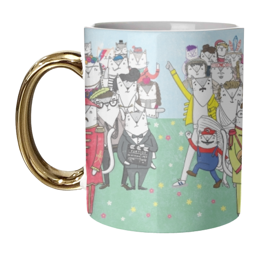 Sgt. Peppurrs Lonely Hearts Cat Band - unique mug by Katie Ruby Miller