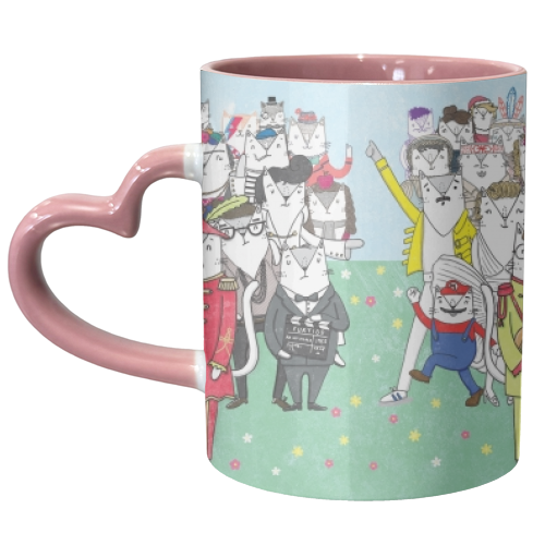 Sgt. Peppurrs Lonely Hearts Cat Band - unique mug by Katie Ruby Miller