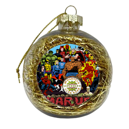 Sgt Superhero Club Band - xmas bauble by Dan Avenell