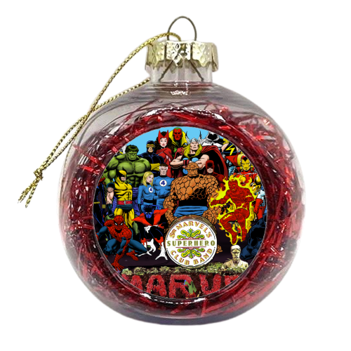 Sgt Superhero Club Band - xmas bauble by Dan Avenell