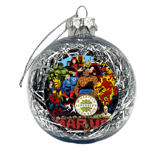 Sgt Superhero Club Band - xmas bauble by Dan Avenell