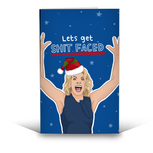 Sh*t faced - funny greeting card by Loren Grosvenor