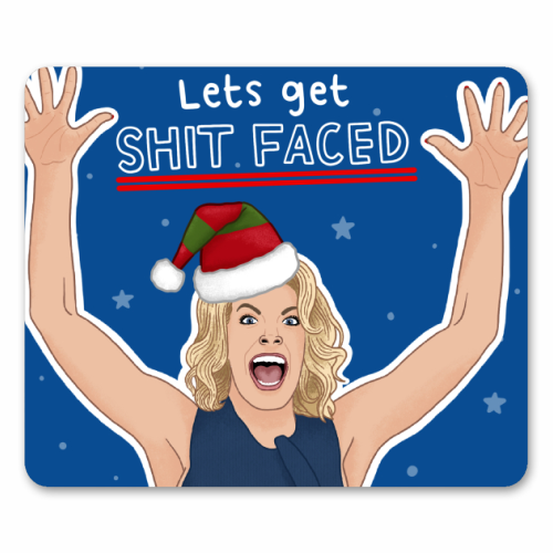 Sh*t faced - mouse mat by Loren Grosvenor