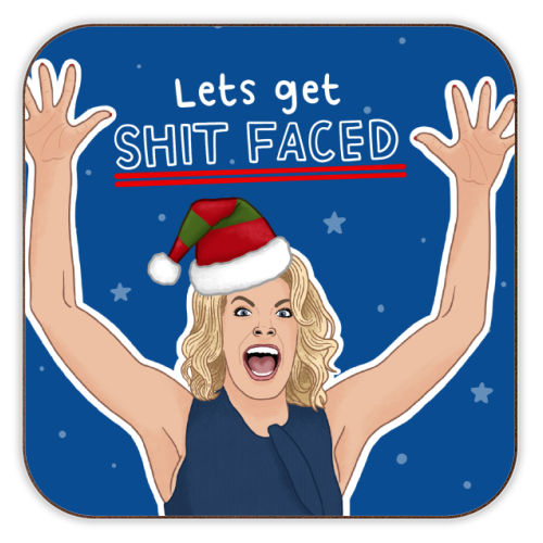 Sh*t faced - personalised beer coaster by Loren Grosvenor