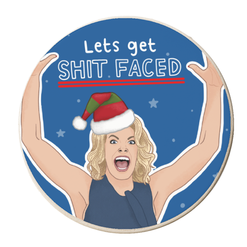 Sh*t faced - personalised beer coaster by Loren Grosvenor