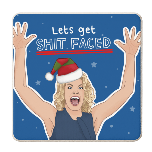 Sh*t faced - personalised beer coaster by Loren Grosvenor