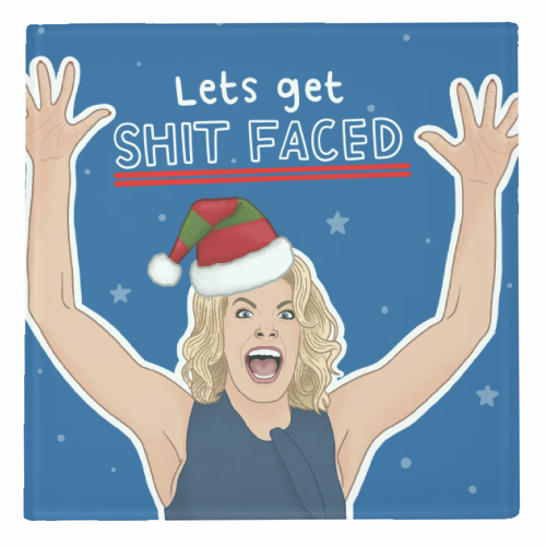 Sh*t faced - personalised beer coaster by Loren Grosvenor