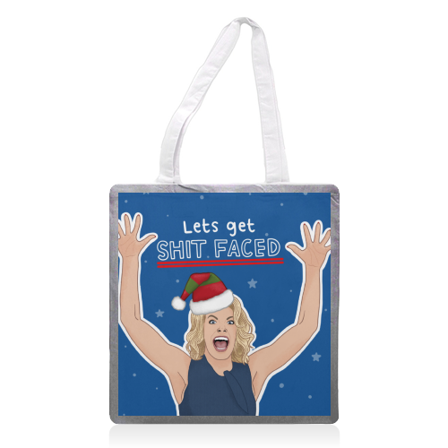 Sh*t faced - printed canvas tote bag by Loren Grosvenor