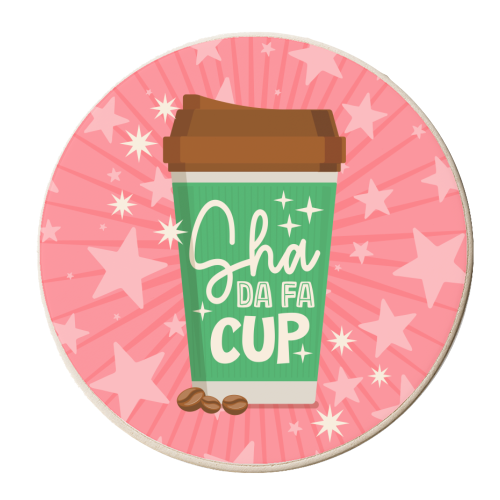 Sha Da Fa Cup - personalised beer coaster by Claire Atwood