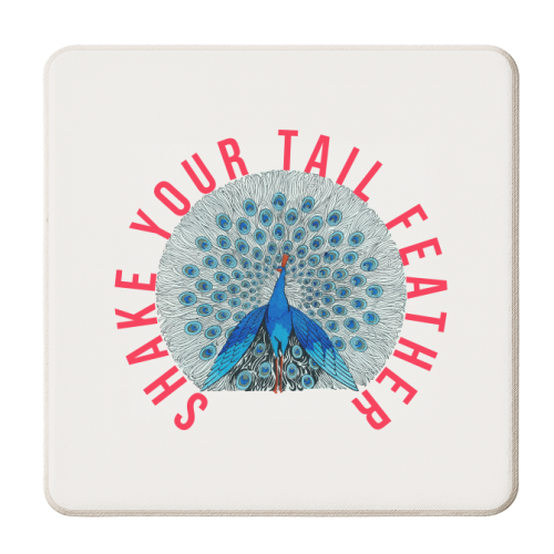 Shake Your Tail Feather - personalised beer coaster by The 13 Prints