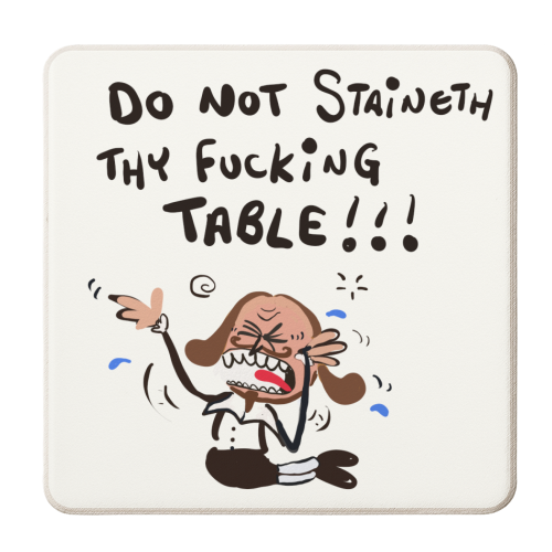 Shakespeare Collection - personalised beer coaster by David Black