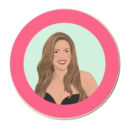Shakira - personalised beer coaster by Pink and Pip