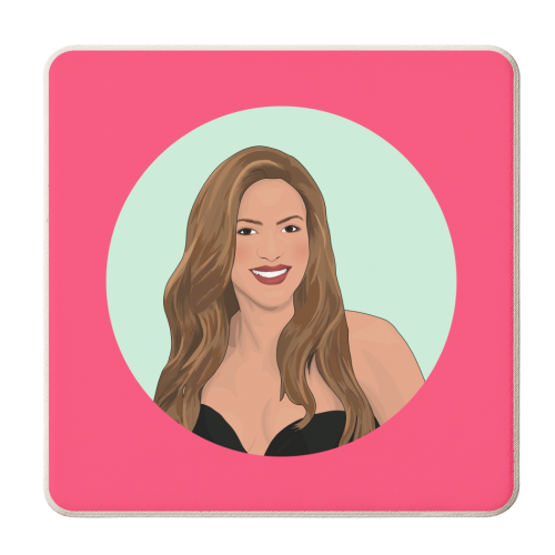 Shakira - personalised beer coaster by Pink and Pip