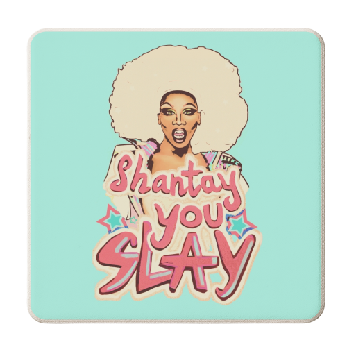 Shantay you Slay - personalised beer coaster by minniemorris art