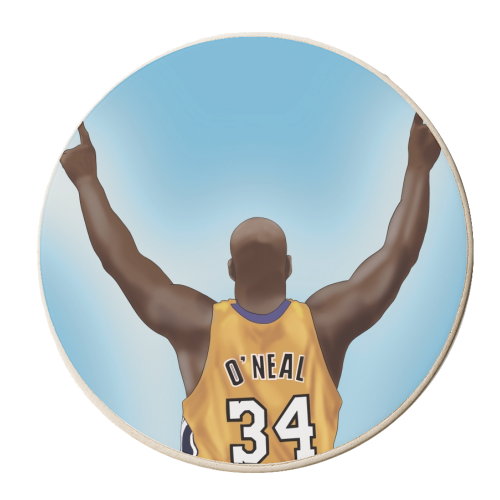 Shaquille O'Neal Print - personalised beer coaster by Drawings by Firefly