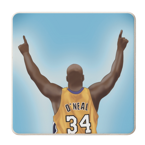 Shaquille O'Neal Print - personalised beer coaster by Drawings by Firefly