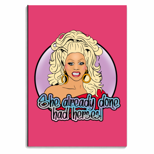 She Already Done Had Herses - personalised A4, A5, A6 notebook by Bite Your Granny
